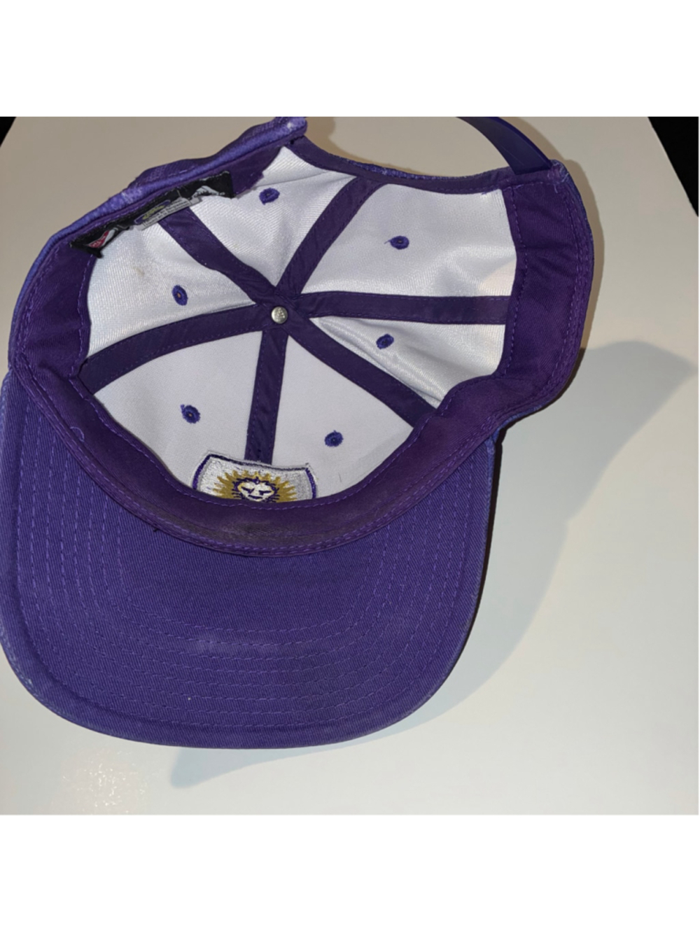 Men's Adidas Orlando City Soccer Club Hat One Size Purple Gold - Picture 6 of 6
